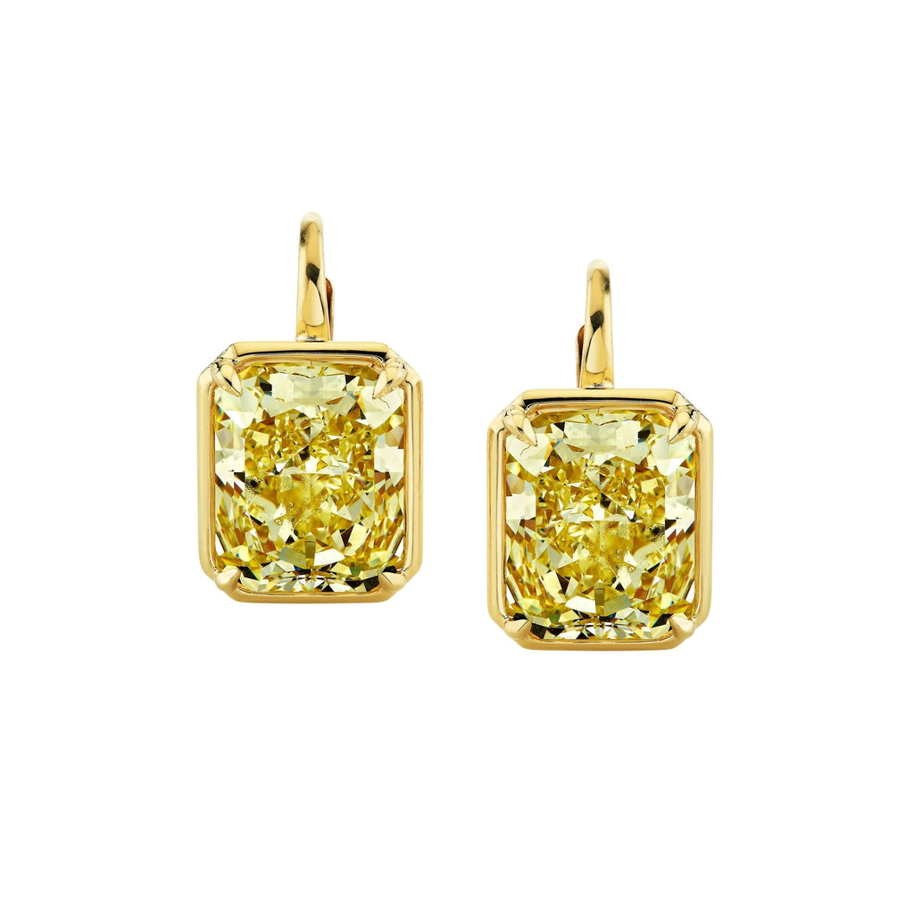 Fancy Yellow Diamond Drop Earrings - Chapel Hills Jewelry