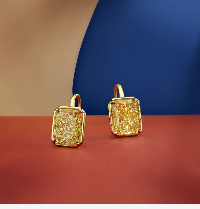 Fancy Yellow Diamond Drop Earrings - Chapel Hills Jewelry