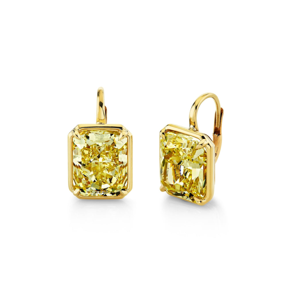 Fancy Yellow Diamond Drop Earrings - Chapel Hills Jewelry