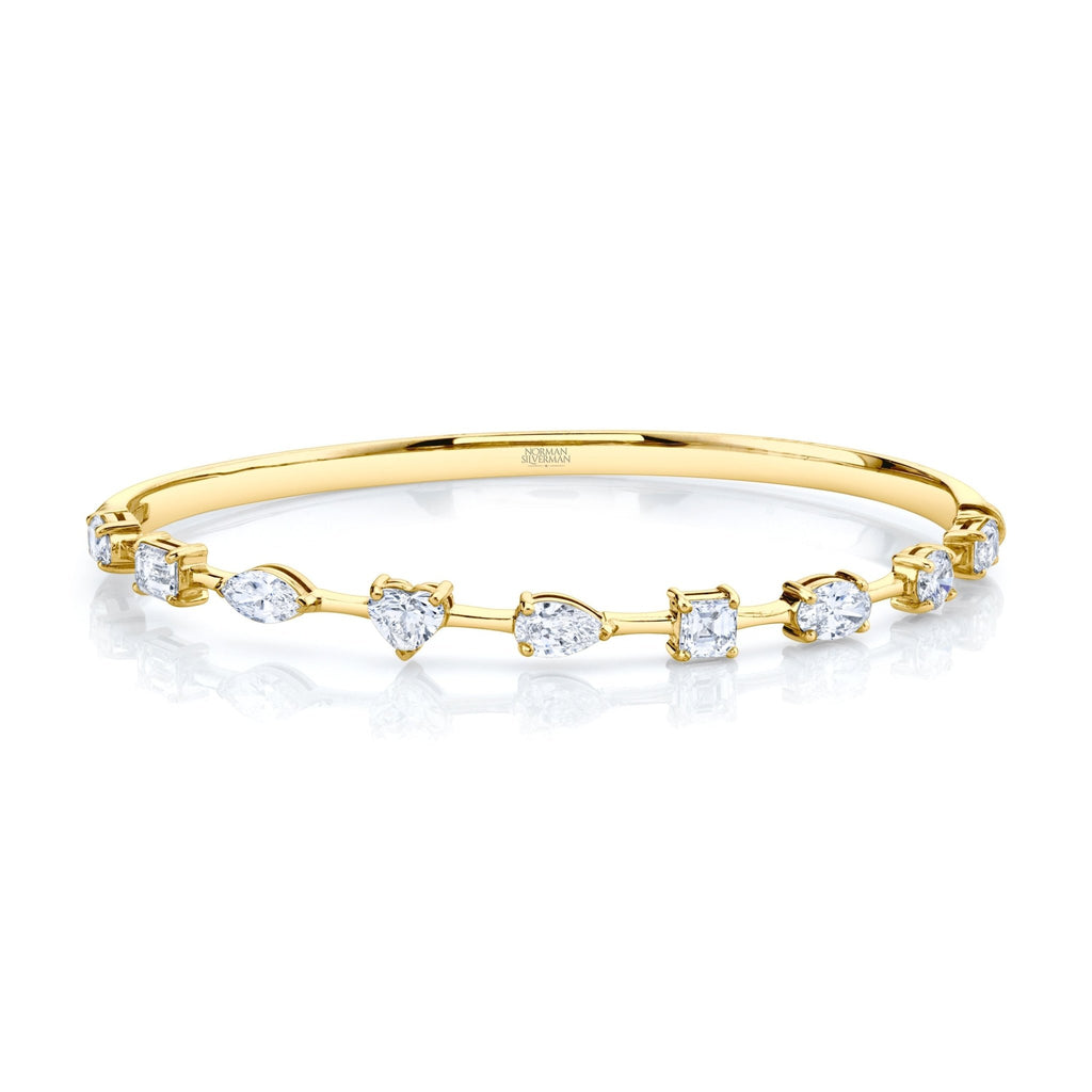 Hinged Bangle with Fancy Shape Diamonds - Chapel Hills Jewelry