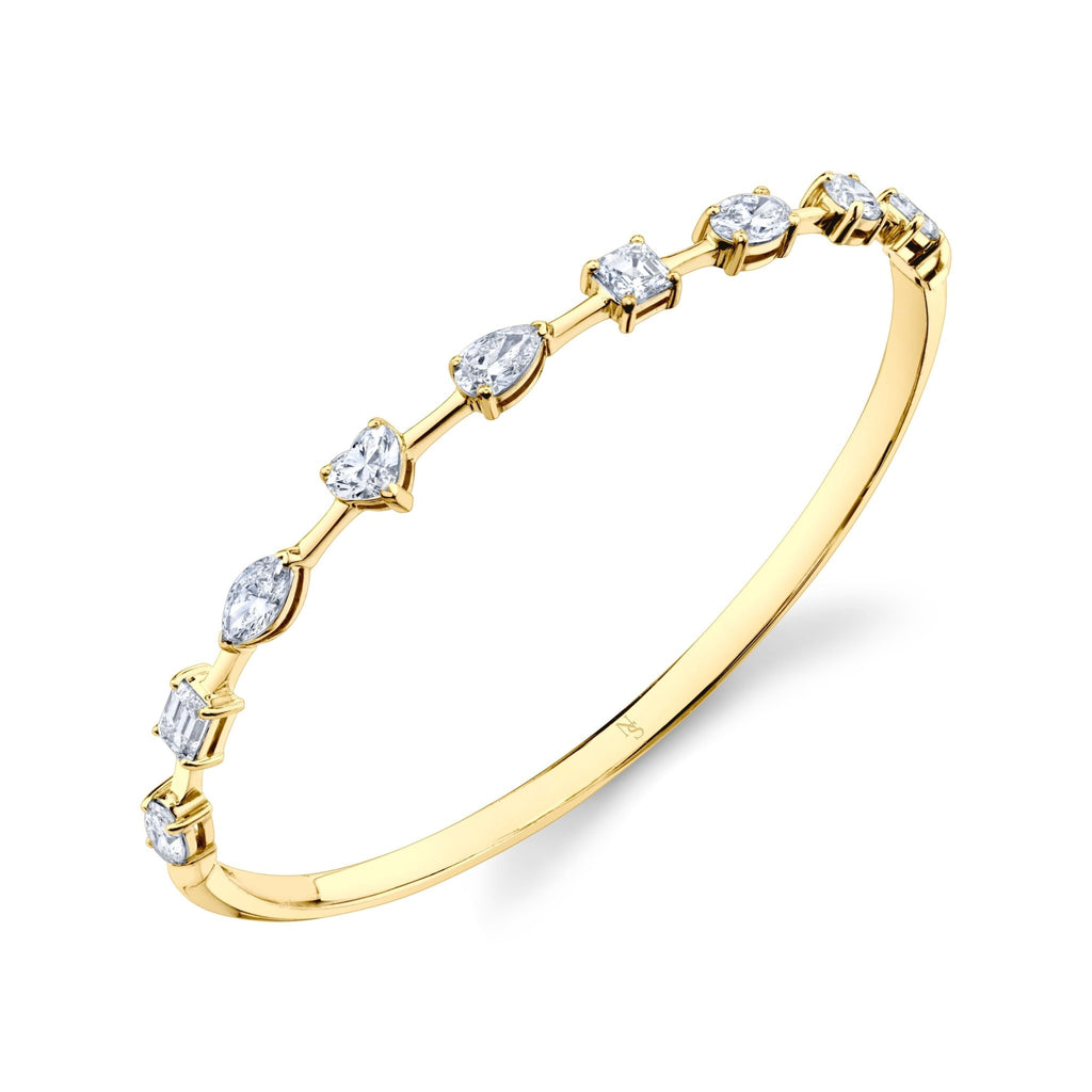 Hinged Bangle with Fancy Shape Diamonds - Chapel Hills Jewelry