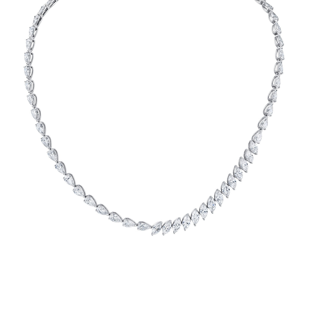 Marquise and Pear Shape Diamond Necklace - Chapel Hills Jewelry