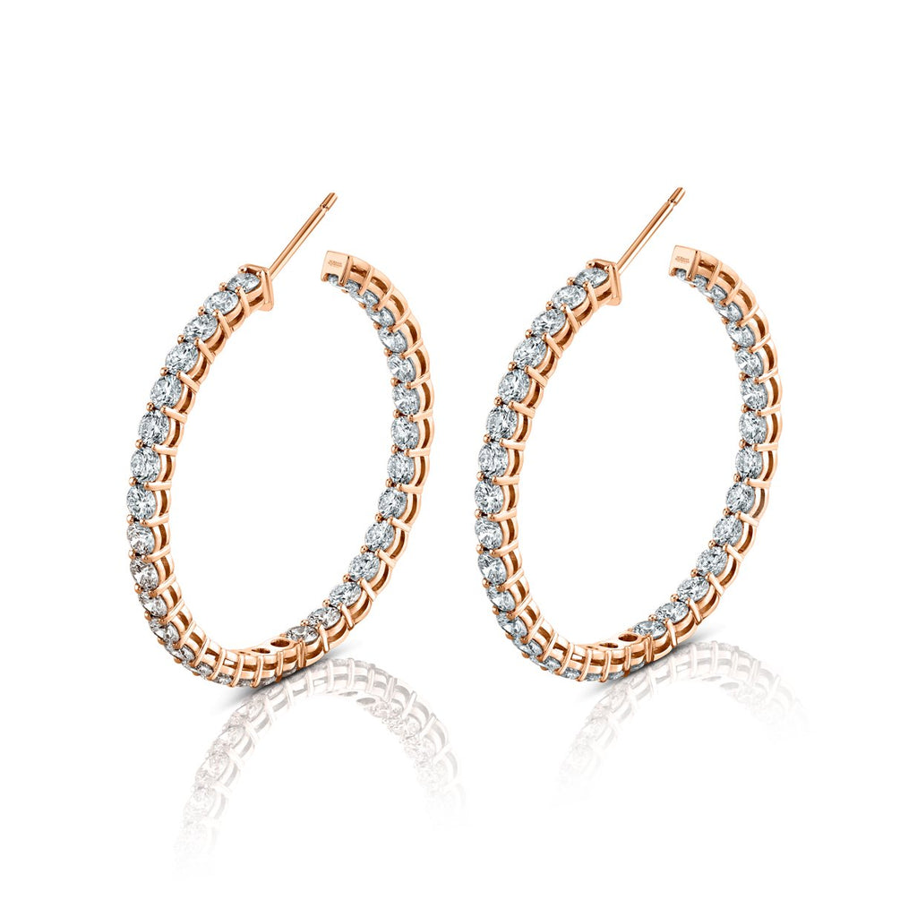 Norman Silverman Signature Diamond Hoop in Rose Gold - Chapel Hills Jewelry