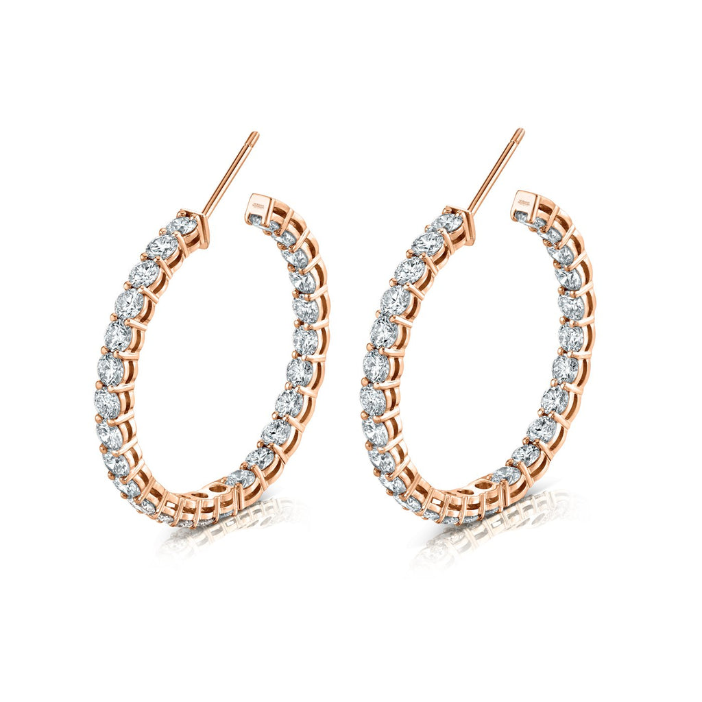 Norman Silverman Signature Diamond Hoop in Rose Gold - Chapel Hills Jewelry