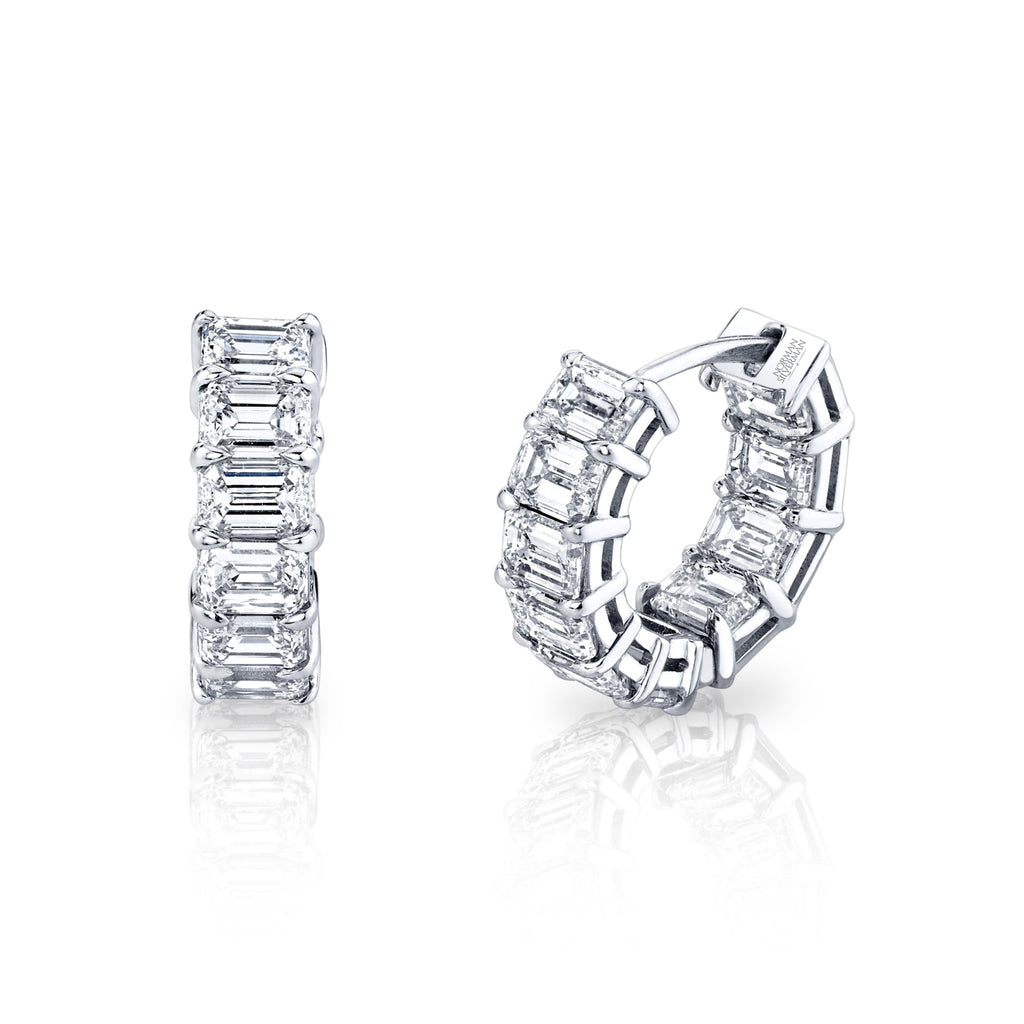 Norman Silverman Signature Diamond Huggies in White Gold - Chapel Hills Jewelry