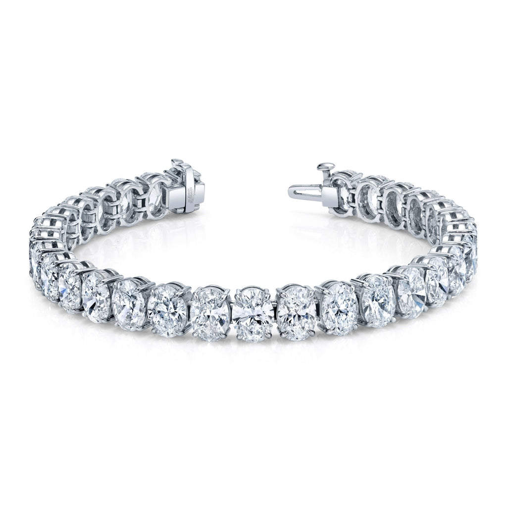 Oval Cut Diamond Straight Line Bracelet - Chapel Hills Jewelry