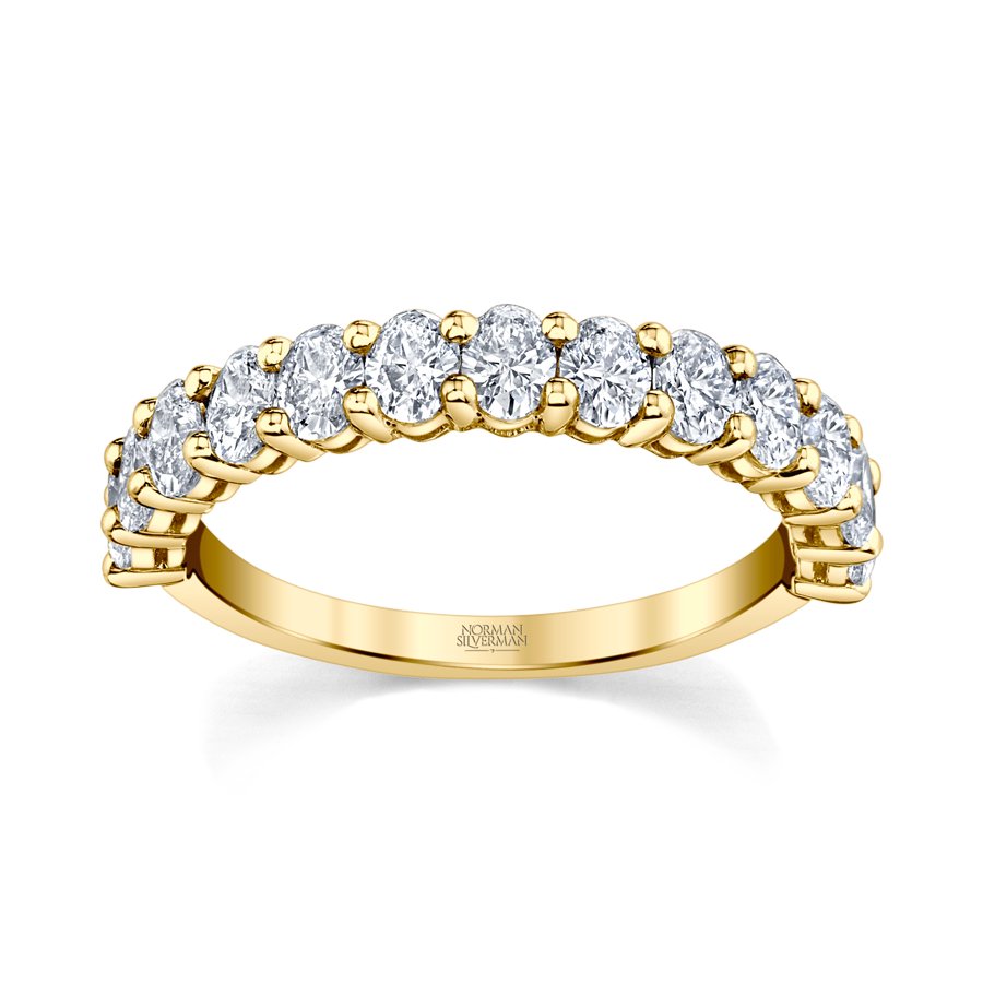 Oval Halfway Eternity Band in Yellow Gold - Chapel Hills Jewelry