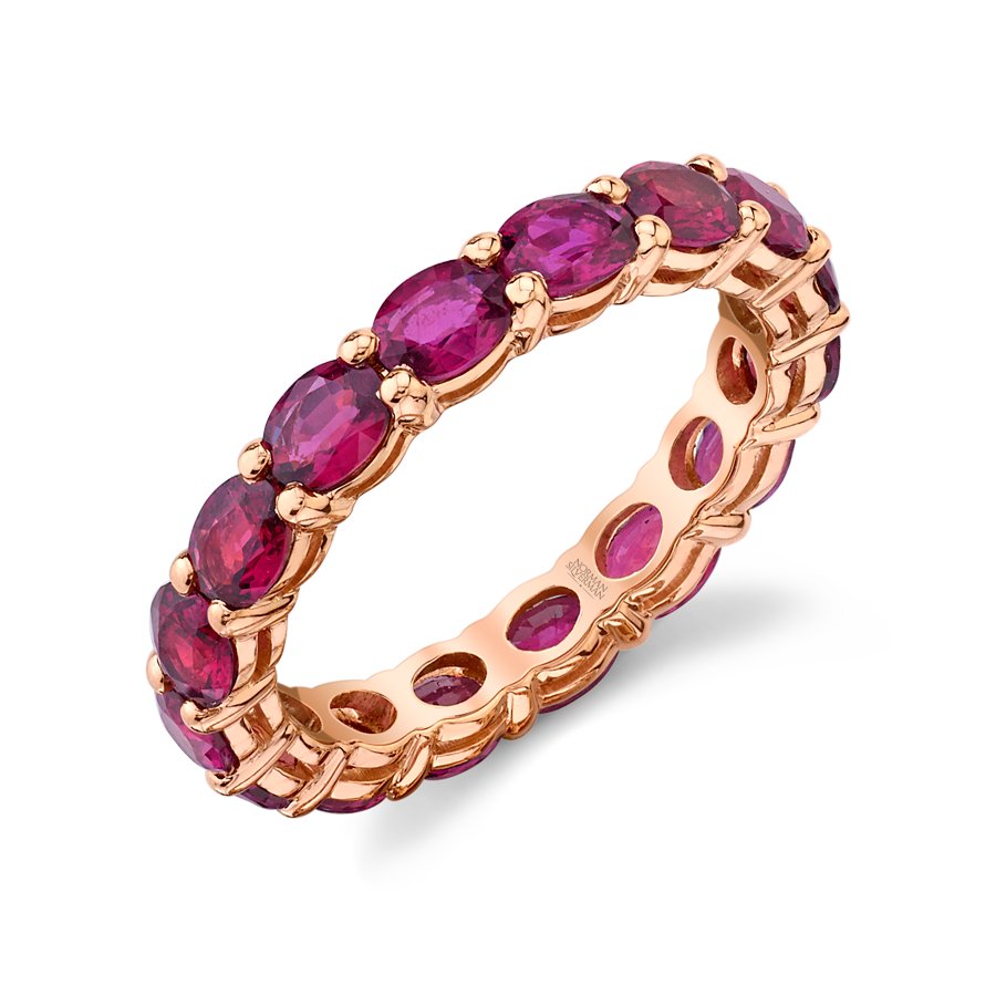 OVAL RUBY ETERNITY BAND - Chapel Hills Jewelry