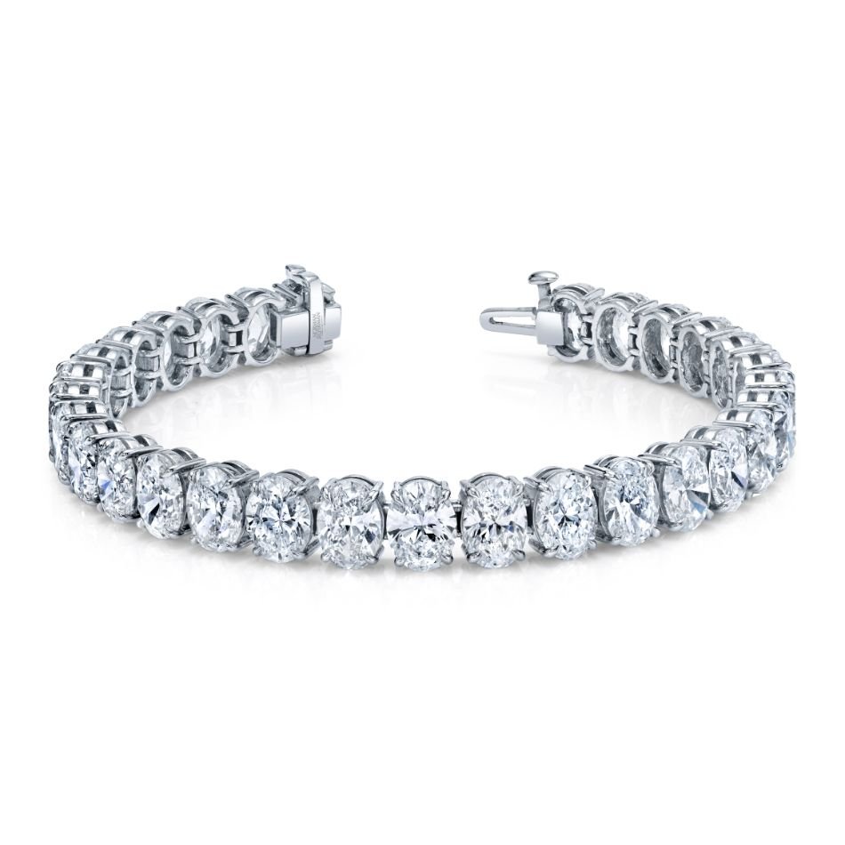 Oval Shape Straight Line Bracelet - Chapel Hills Jewelry