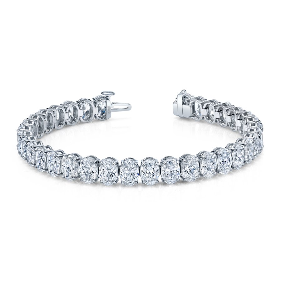 Oval Shape Straight Line Bracelet - Chapel Hills Jewelry