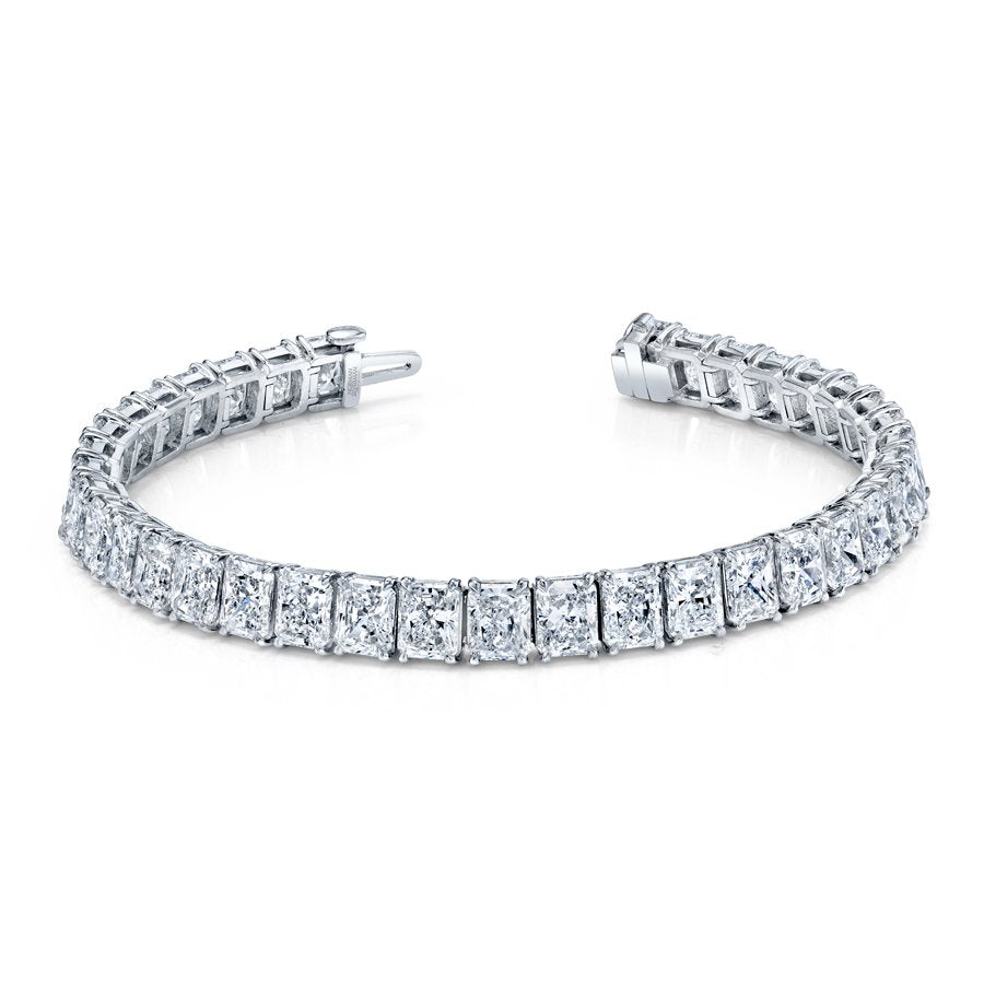 Radiant Cut Straight Line Bracelet - Chapel Hills Jewelry