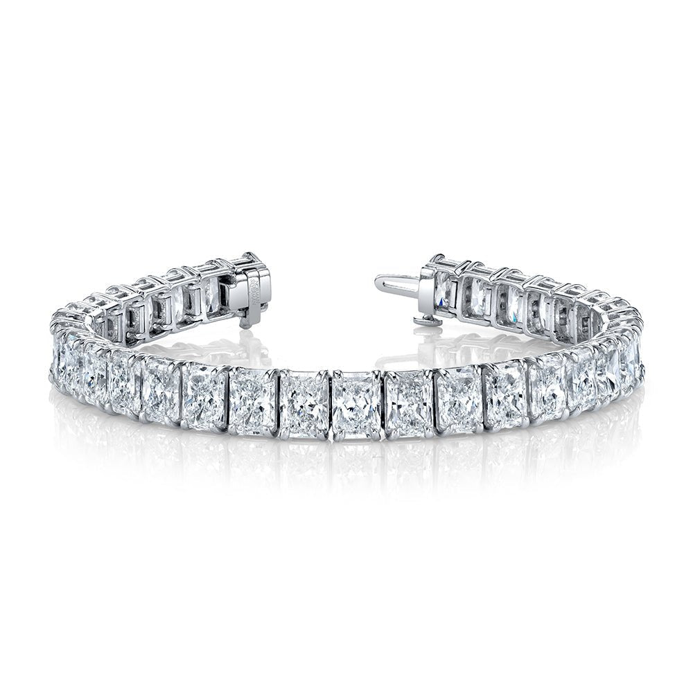 Radiant Cut Straight Line Bracelet - Chapel Hills Jewelry