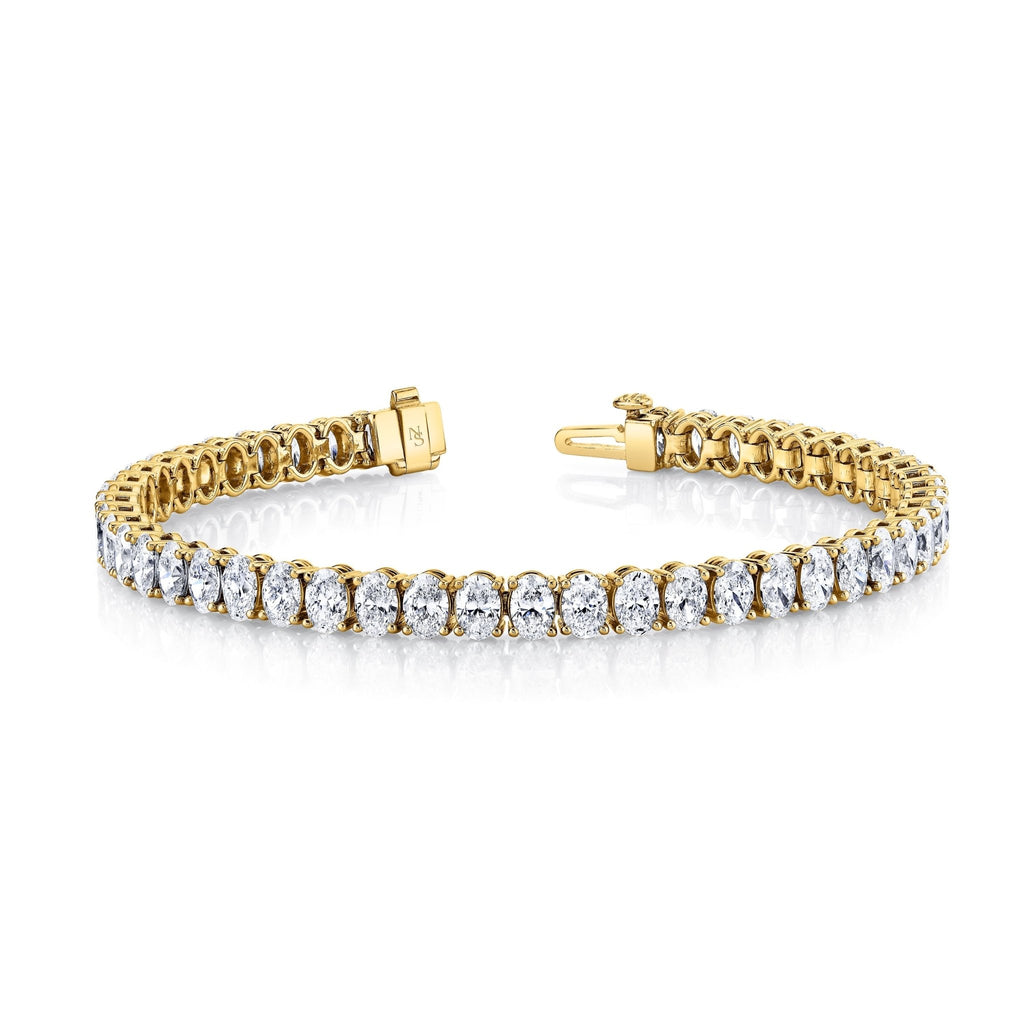 Straight Line Oval Cut Diamond Bracelet - Chapel Hills Jewelry