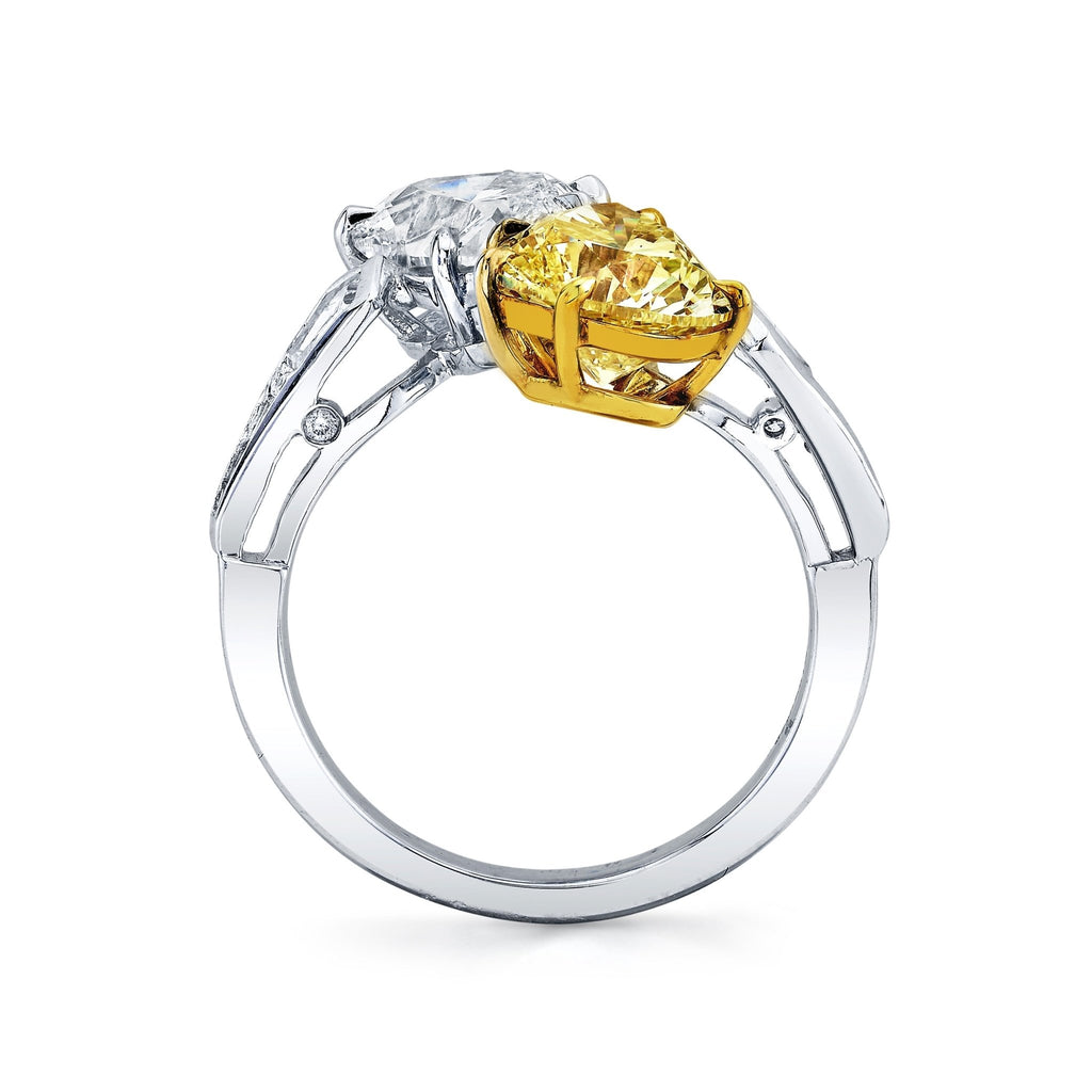 Twin Heart Shape Diamond Ring - Chapel Hills Jewelry